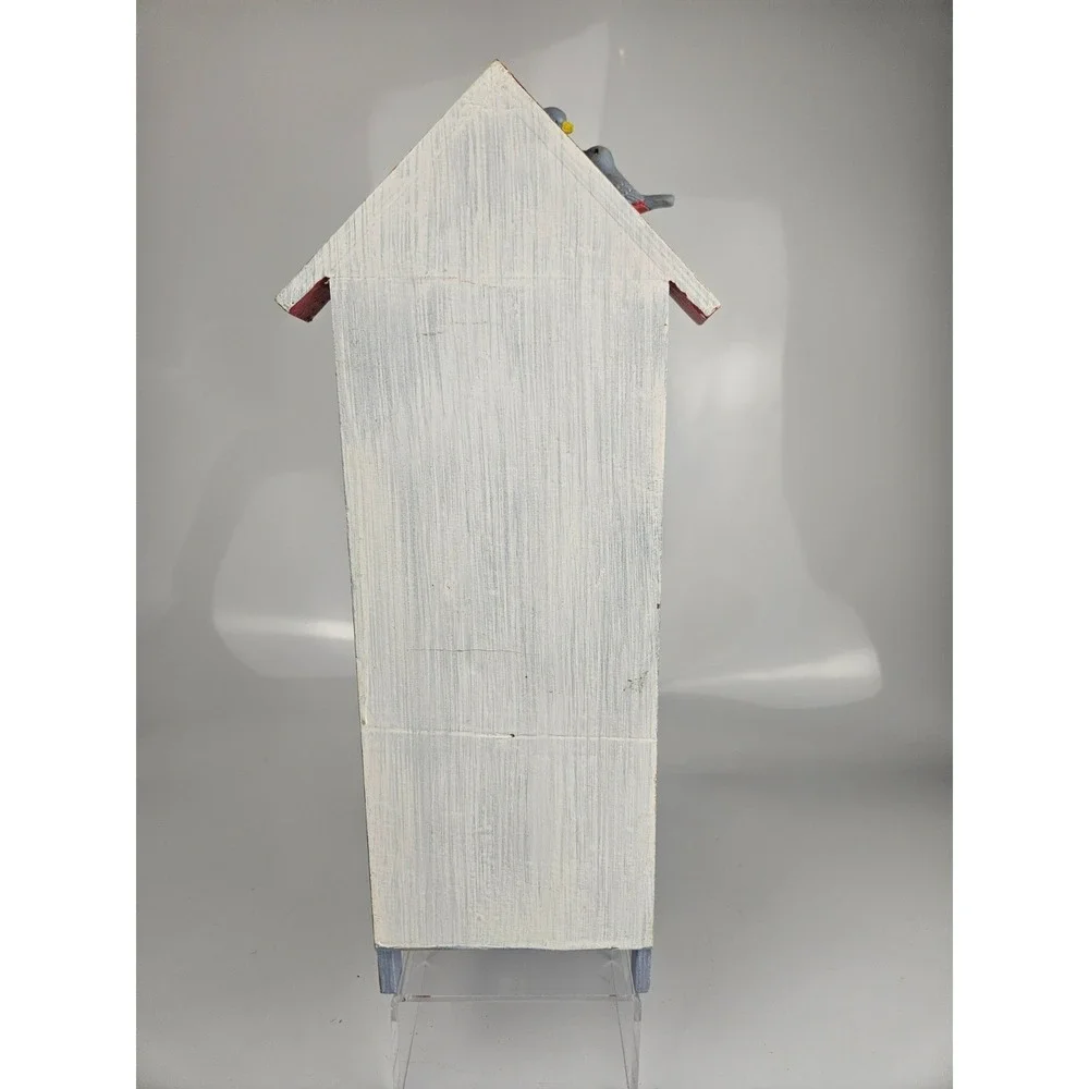 Cottage‎ Birdhouse Tabletop Cabinet Wire Mesh Welcome Friends